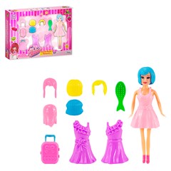 Boneca abbie troca de roupa c/6 acessorios   cx:00024