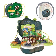 Maleta mundo dos dinossauros 28pcs 28x35cm   cx:012