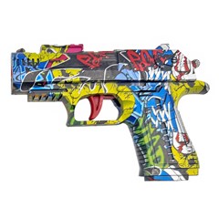 Arma lanca bolas de gel c/laser 16cm         cx:048