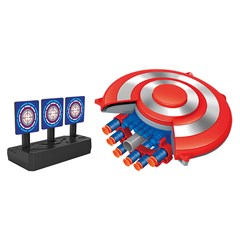 Escudo lanca dardos man c/6 dardos e alvo 17 cx:012