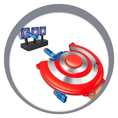 Escudo lanca dardos man c/6 dardos e alvo 17 cx:012