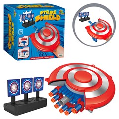 Escudo lanca dardos man c/6 dardos e alvo 17 cx:012