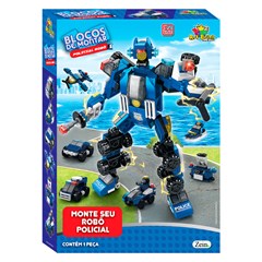 Blocos de montar robo policia                cx:036