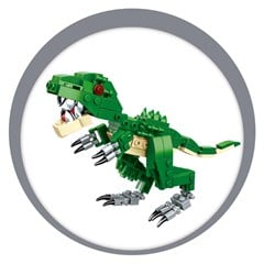 Blocos montar dinossauros 8mod               cx:120