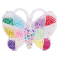 Kit pulseira no estojo borboleta plastico    cx:144