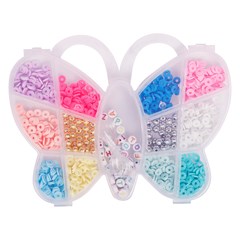 Kit pulseira no estojo borboleta plastico    cx:144