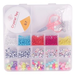 Kit pulseira no estojo plastico              cx:048