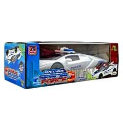 Carro bate volta policia c/luz e som 20cm    cx:036