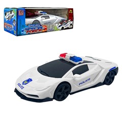 Carro bate volta policia c/luz e som 20cm    cx:036