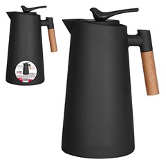 Garrafa termica 1l bird preta alca madeira       cx:012