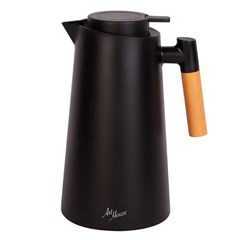 Garrafa termica 1l malta preta alca madeira        cx:012