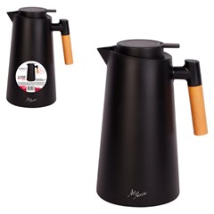 Garrafa termica 1l malta preta alca madeira        cx:012
