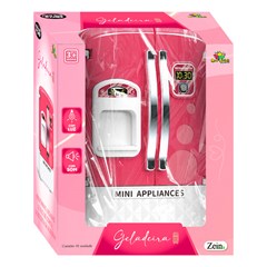 Geladeira c/som e luz e acessorios 13x9x20cm cx:006