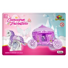 Carruagem com poney 25x17cm