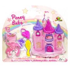 Castelinho c/poney e 2 acessorios            cx:024