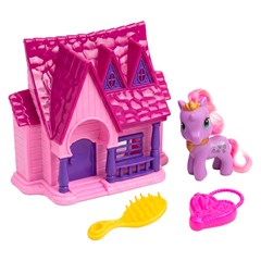 Castelinho c/poney e 2 acessorios            cx:024