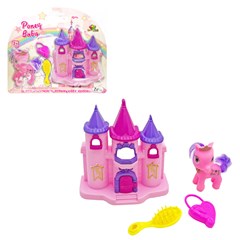 Castelinho c/poney e 2 acessorios            cx:024