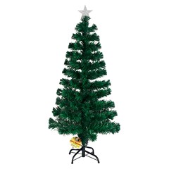 Arvore iluminada 120cm 120galhos 12leds b/f fibra optica bq bivolt   cx:001