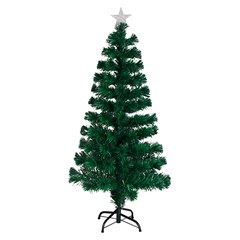 Arvore iluminada 120cm 120galhos 12leds b/f fibra optica bq bivolt   cx:001