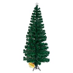 Arvore iluminada 180cm 210galhos 24leds b/f fibra optica bq bivolt   cx:001