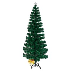 Arvore iluminada 210cm 250galhos 24leds b/f fibra optica bq bivolt   cx:001