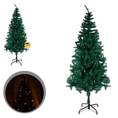 Arvore verde led elegance 210cm 800galhos 240leds b/f bivolt 8f  cx:001