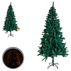 Arvore verde led elegance 240cm 1200galhos 300leds b/f bivolt 8f   cx:001