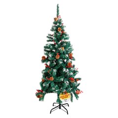 Arvore nevada decorada elegance 150cm 350galhos b/f  cx:001