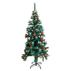 Arvore nevada decorada elegance 150cm 350galhos b/f  cx:001