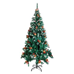 Arvore nevada decorada elegance 180cm 600galhos b/f  cx:001