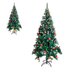 Arvore nevada decorada elegance 180cm 600galhos b/f  cx:001