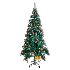 Arvore nevada decorada elegance 210cm 800galhos b/f   cx:001