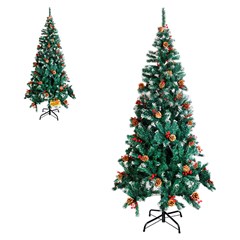 Arvore nevada decorada elegance 210cm 800galhos b/f   cx:001