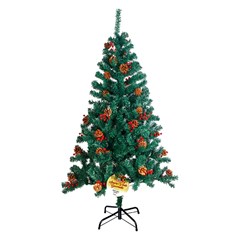 Arvore verde decorada elegance 150cm 350galhos b/f  cx:001