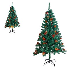 Arvore verde decorada elegance 150cm 350galhos b/f  cx:001