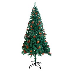 Arvore verde decorada elegance 210cm 800galhos b/f  cx:001