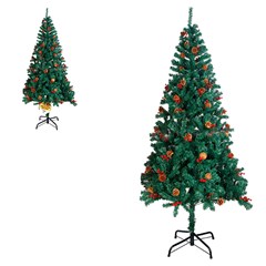 Arvore verde decorada elegance 210cm 800galhos b/f  cx:001