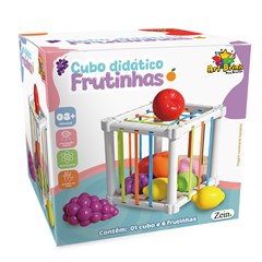 Cubo baby sensorial corda elastica e 6 fruti cx:012
