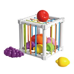 Cubo baby sensorial corda elastica e 6 fruti cx:012