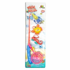 Varinha pega peixe c/3 peixes e rede         cx:024