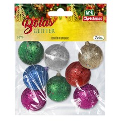 Bola saq glitter 4cm 8pcs                    cx:096