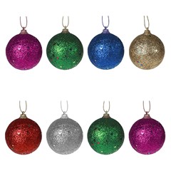 Bola saq glitter 4cm 8pcs                    cx:096