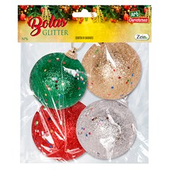 Bola saq glitter 6cm 4pcs                    cx:036
