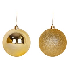 Bola saq lisa 7cm 2pcs dourada               cx:024