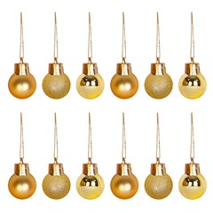 Bola tb lisa 2,5cm 12pcs dourada             cx:048