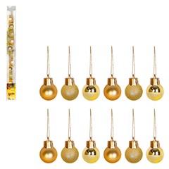 Bola tb lisa 2,5cm 12pcs dourada             cx:048