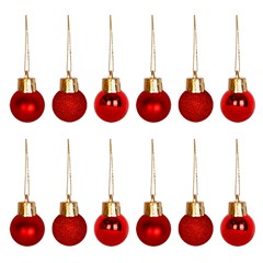 Bola tb lisa 2,5cm 12pcs vermelha            cx:048