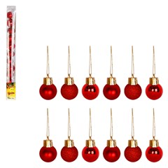 Bola tb lisa 2,5cm 12pcs vermelha            cx:048