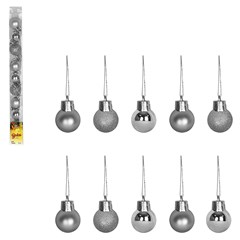 Bola tb lisa 3cm 10pcs prata                 cx:048