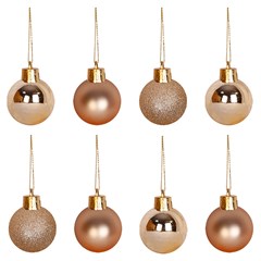 Bola tb lisa 4cm 8pcs champanhe              cx:048